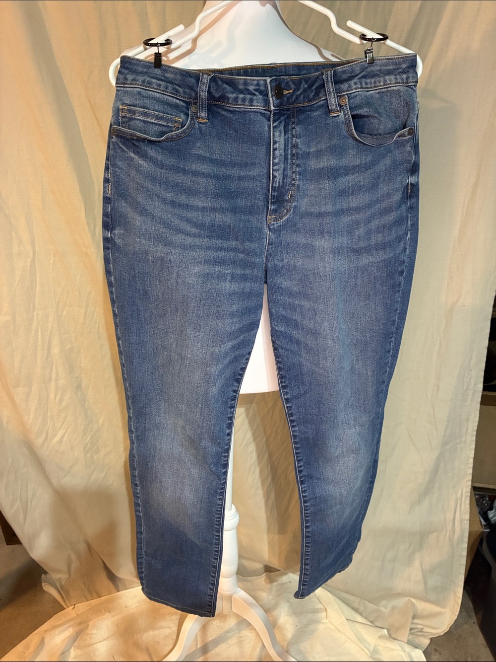 Lands' End Skinny Jeans in Medium Blue Wash